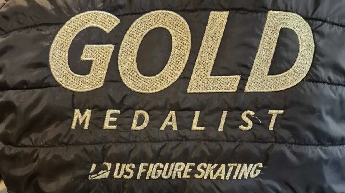Back of U.S. Figure Skating gold medalist vest